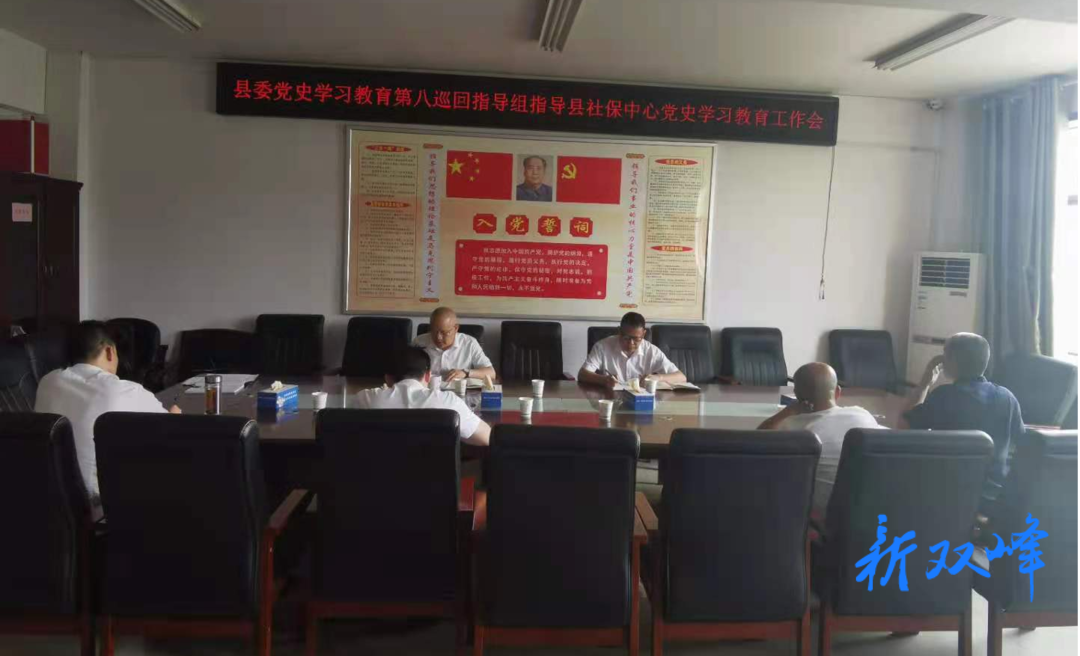 县委党史学习教育第八巡回指导组到县社保中心指导党史学习教育工作