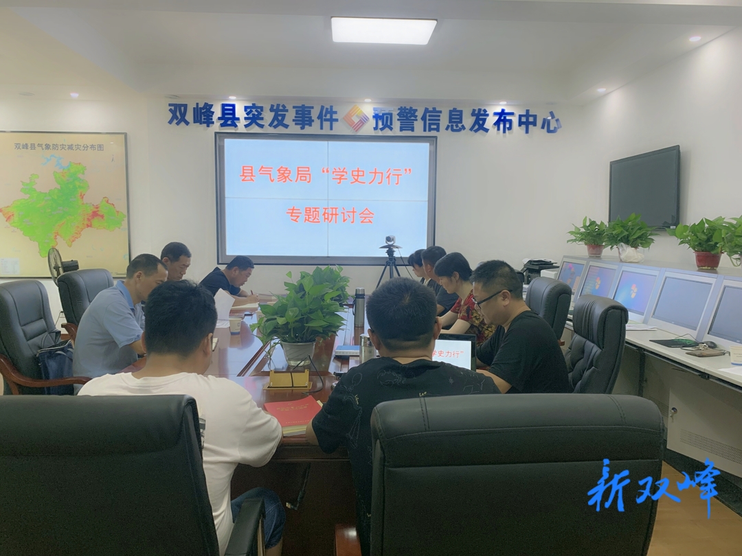 双峰县气象局开展党史学习教育“学史力行”专题研讨会