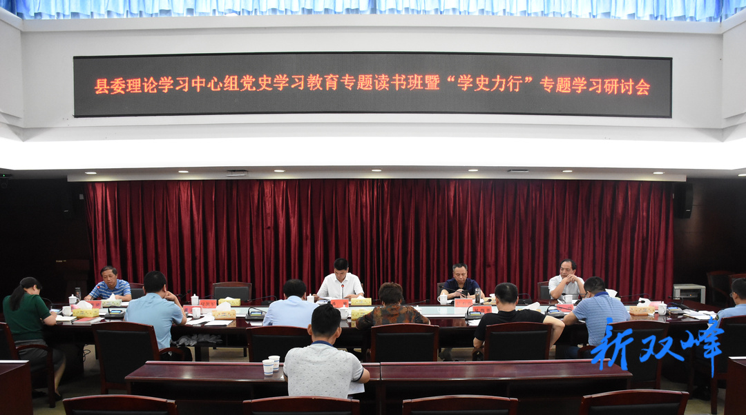禹敏主持召开县委理论学习中心组党史学习教育专题读书班暨“学史力行”专题学习研讨会
