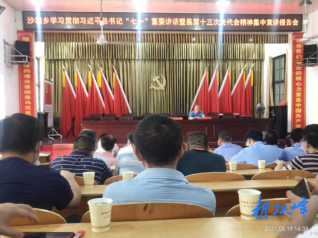 沙塘乡举行学习贯彻习近平总书记“七一”重要讲话精神集中宣讲报告会