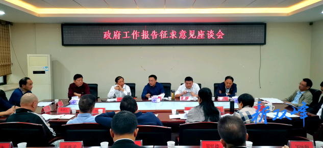 李基联就《政府工作报告》征求人大政协意见
