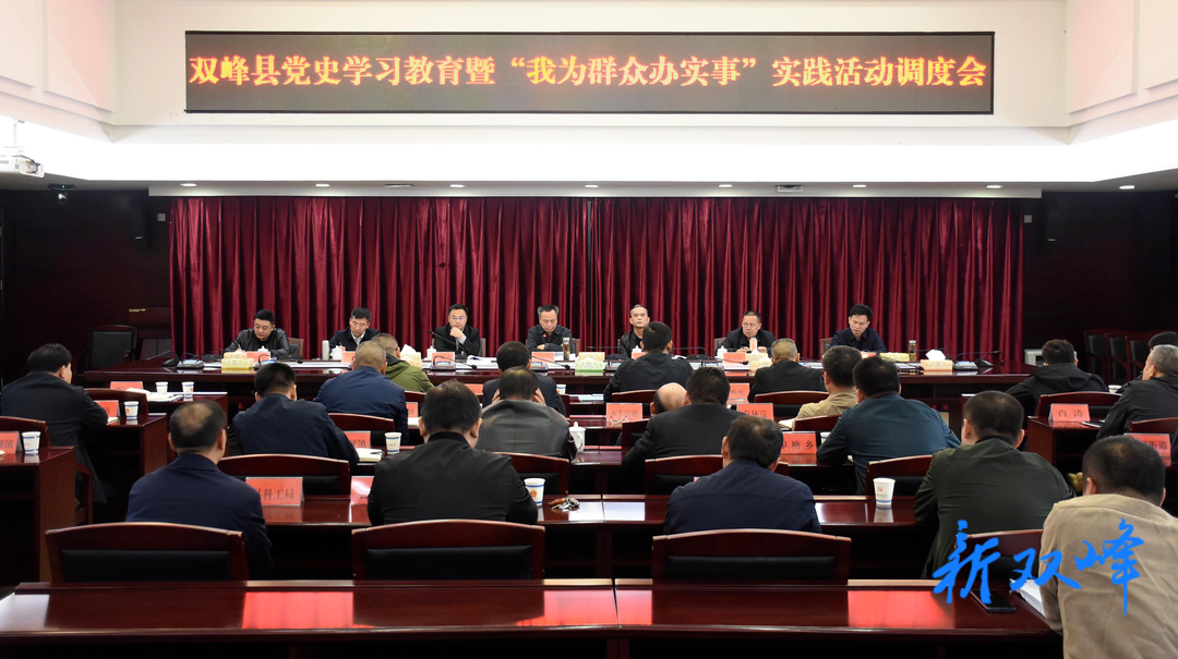 双峰：持续掀起党史学习教育热潮 扎实推进“我为群众办实事”实践活动