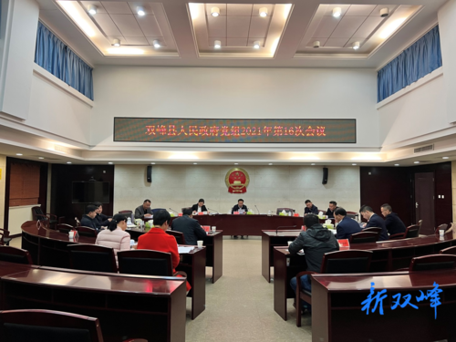 李基联主持召开县人民政府党组2021年第16次会议