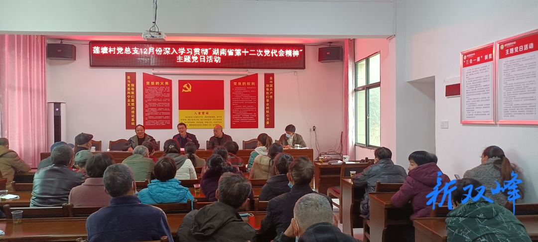 双峰县城投集团深入帮扶村宣讲党的十九届六中全会精神