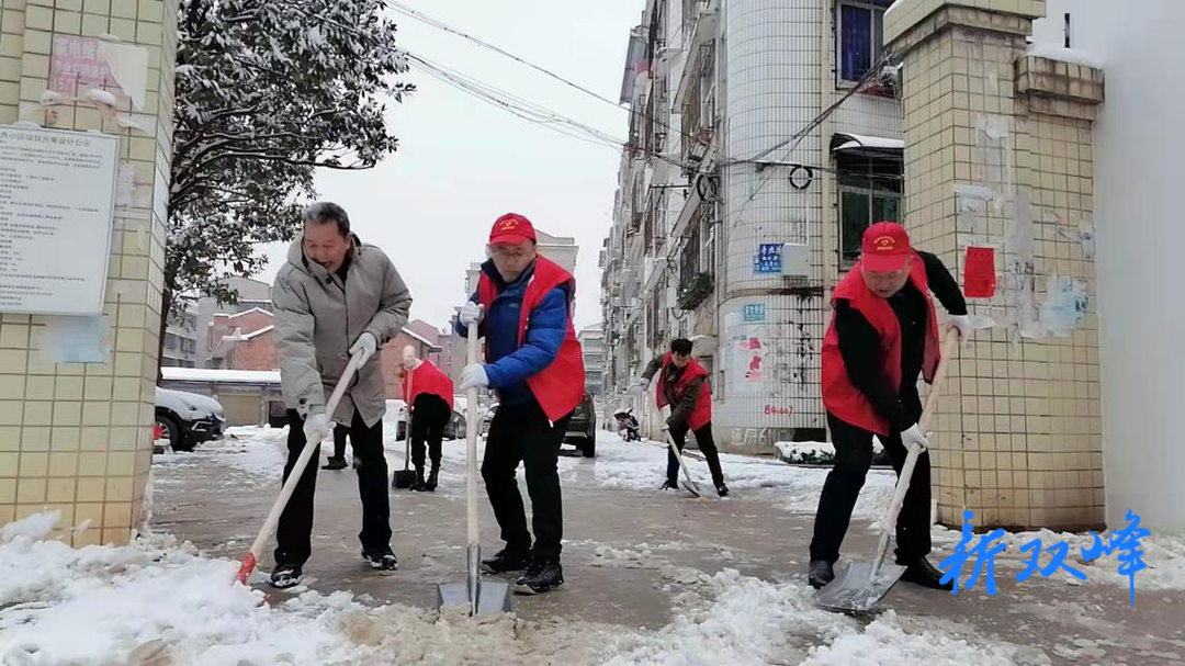 永丰街道:党员志愿者抗严寒斗风雪