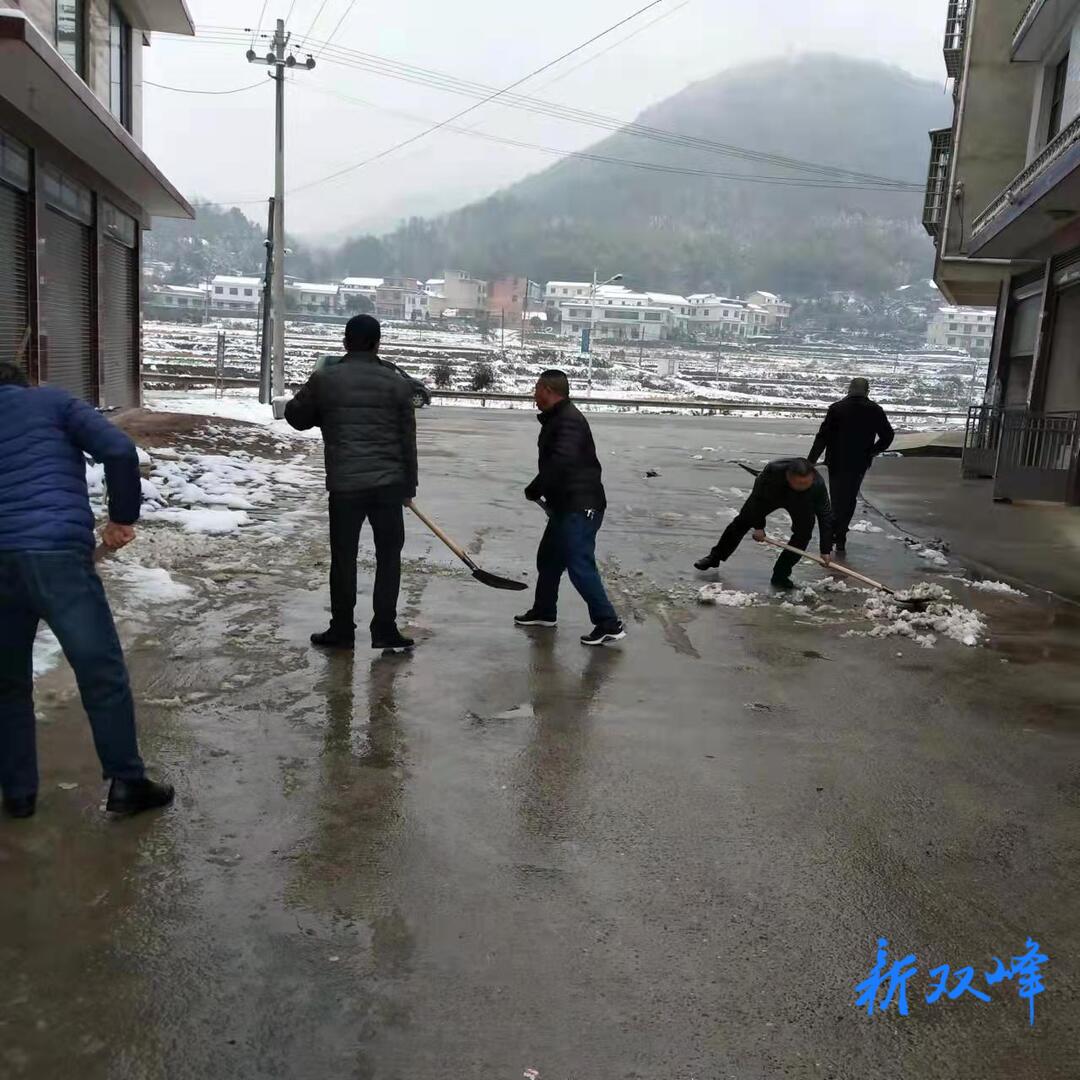 铲雪除冰 沙塘中学党员在行动