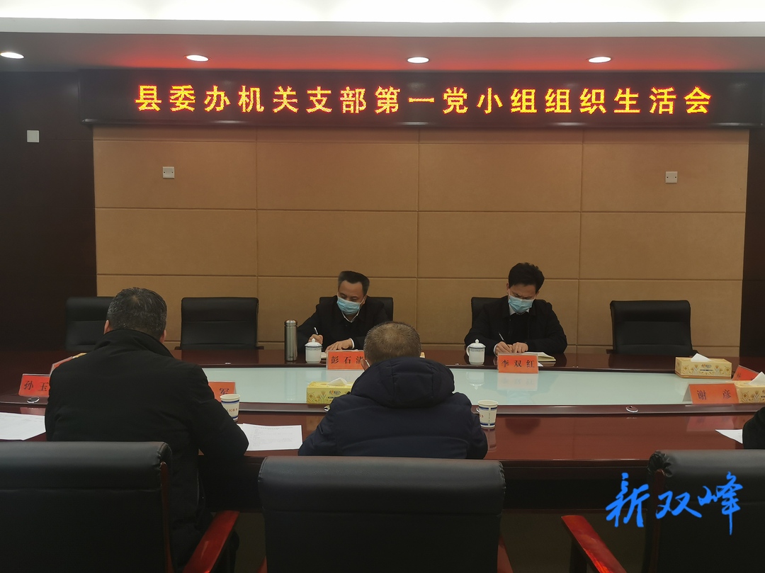 彭石清参加县委办机关支部党小组组织生活会