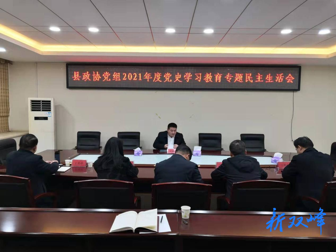 中共双峰县政协党组召开党史学习教育专题民主生活会