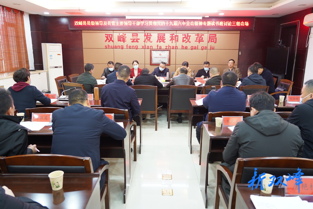 双峰县学习贯彻党的十九届六中全会精神专题读书班开展研讨交流：全力办好发展经济这个最大实事