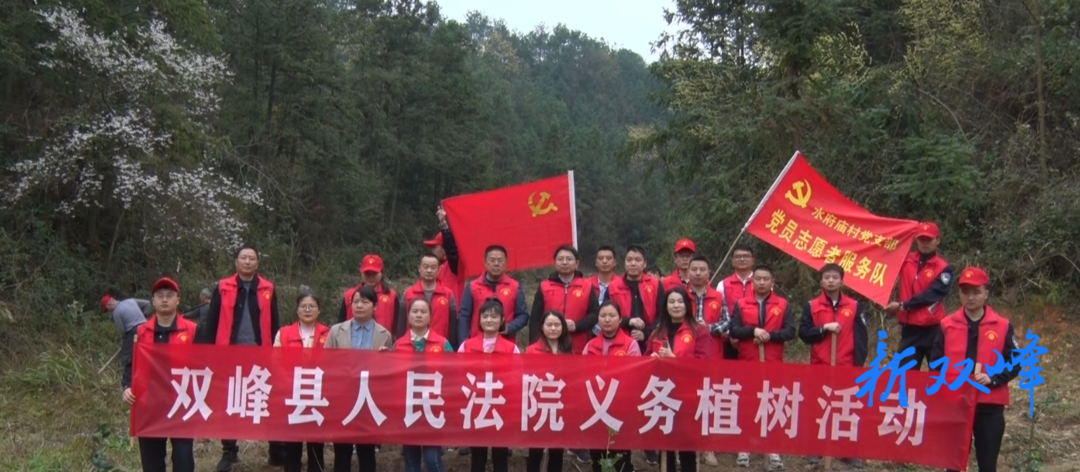 县人民法院到杏子铺镇开展义务植树