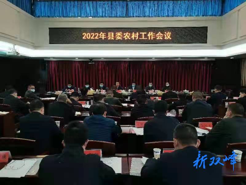 2022年县委农村工作会议召开 彭石清作讲话  李基联主持