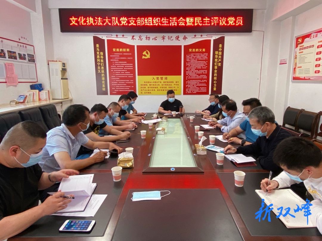 双峰县文化市场综合行政执法大队召开党支部组织生活会