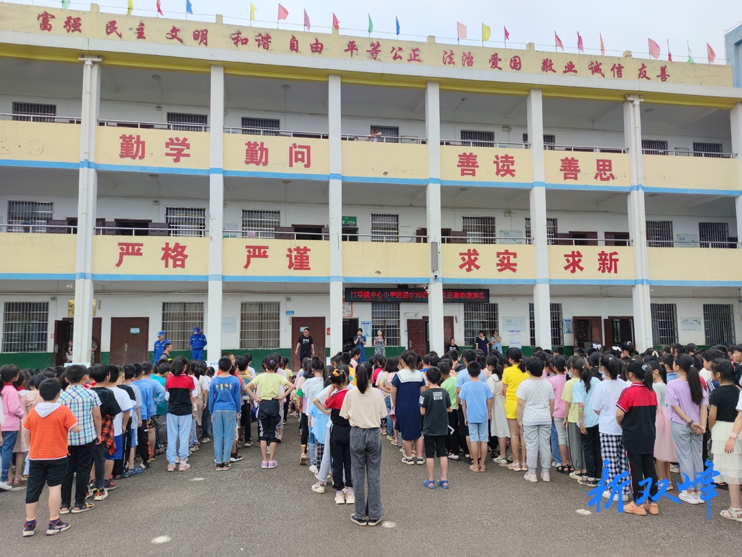 蓝天救援队入校园 防溺水教育在行动：甘棠镇中心小学开展防溺水安全教育