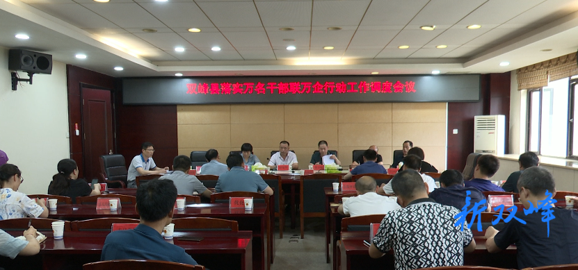 双峰县召开落实万名干部联万企行动工作调度会