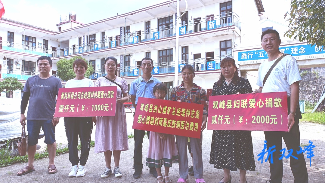 杏子铺镇：社会各界爱心人士给困难家庭患病学生捐款