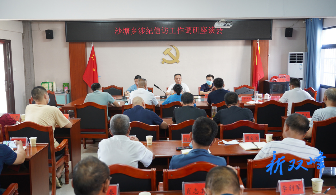 彭石清到沙塘乡调研指导涉纪信访工作：依法依纪依规、用心用情用力为群众排忧解难