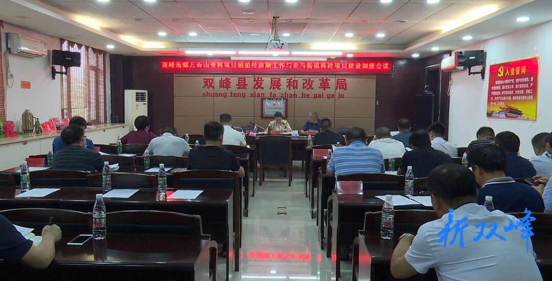 陈卫红调度双峰海螺万寿山骨料项目招拍挂前期工作与走马街镇商砼项目建设