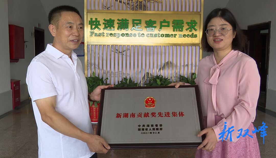 農友集團榮獲“新湖南貢獻獎先進集體” 劉燕“送獎上門”
