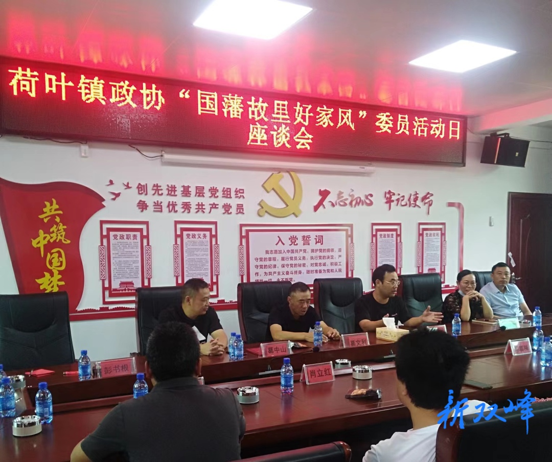 迎接二十大 委员在行动丨荷叶镇召开“国藩故里好家风”政协委员活动日座谈会