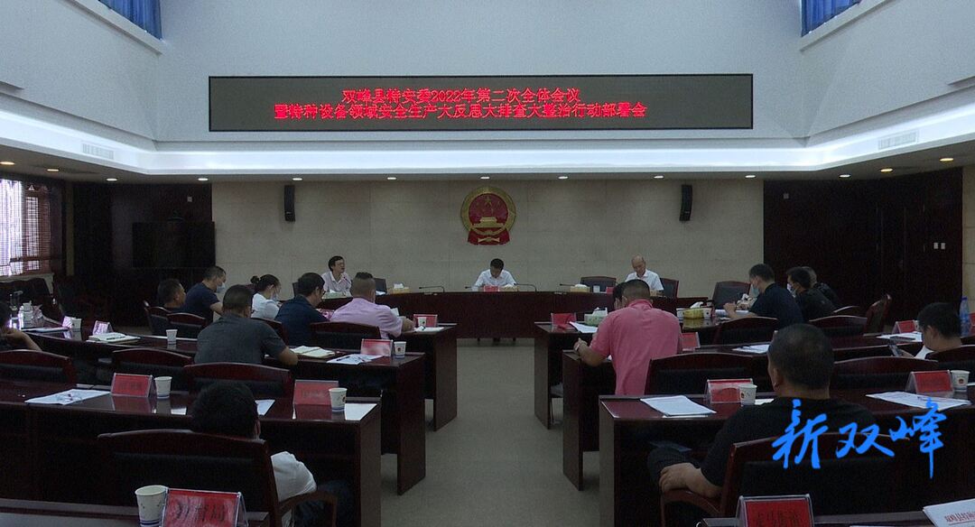 双峰县特安委召开2022年第二次全体会议暨特种设备领域安全生产“大反思、大排查、大整治”行动部署会