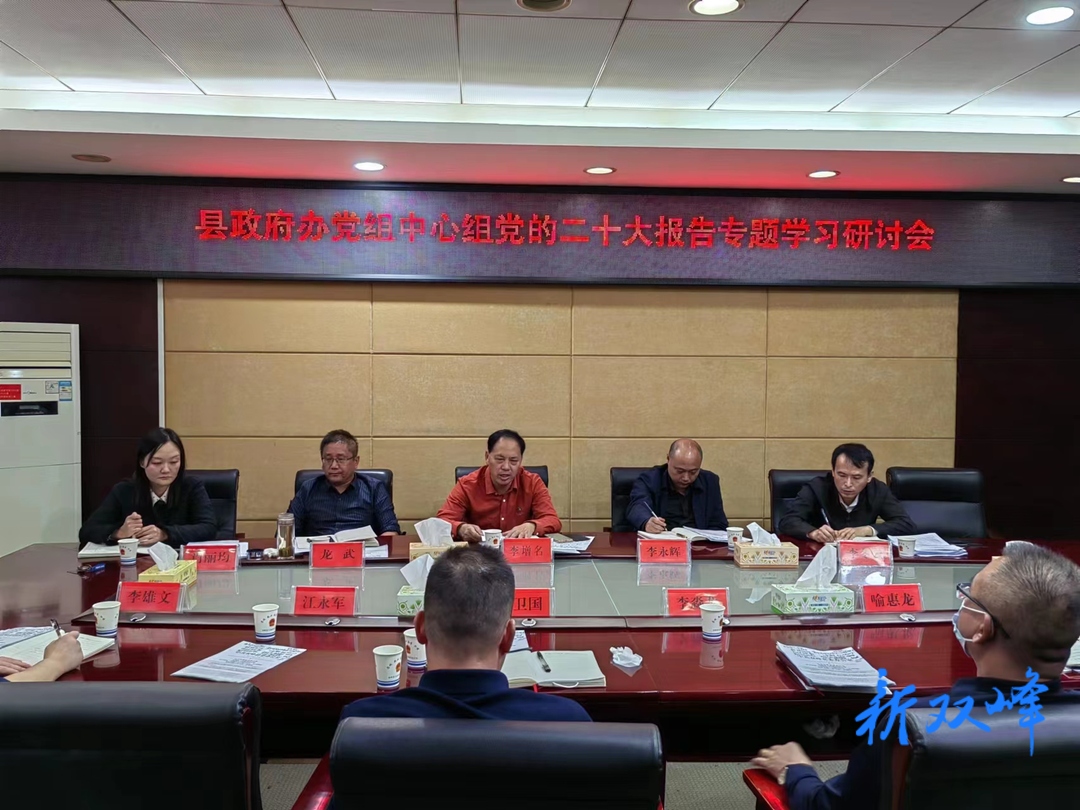二十大时光 | 县政府办党组理论学习中心组学习党的二十大报告