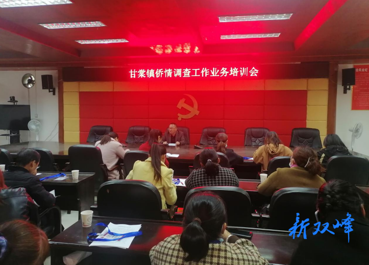 甘棠镇召开侨情调查工作业务培训会
