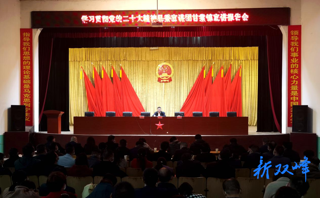 王德文到甘棠镇宣讲党的二十大精神