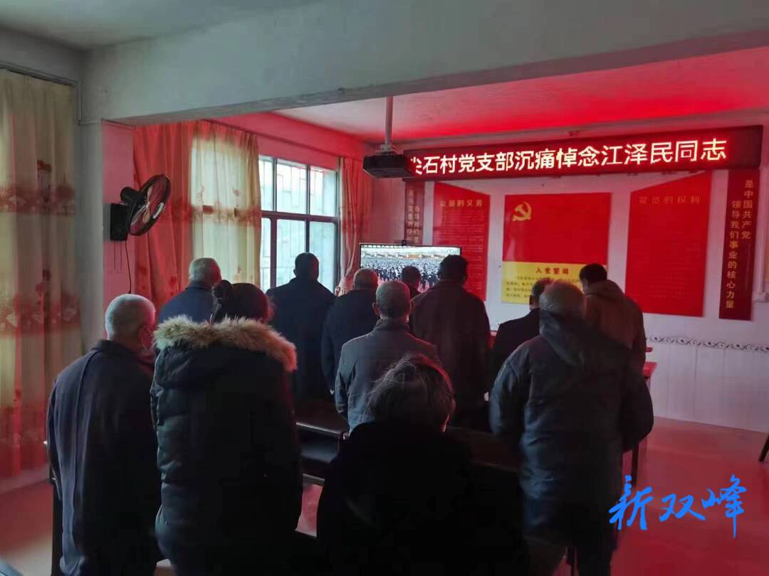 荷叶镇组织全镇党员干部职工收看江泽民同志的追悼大会