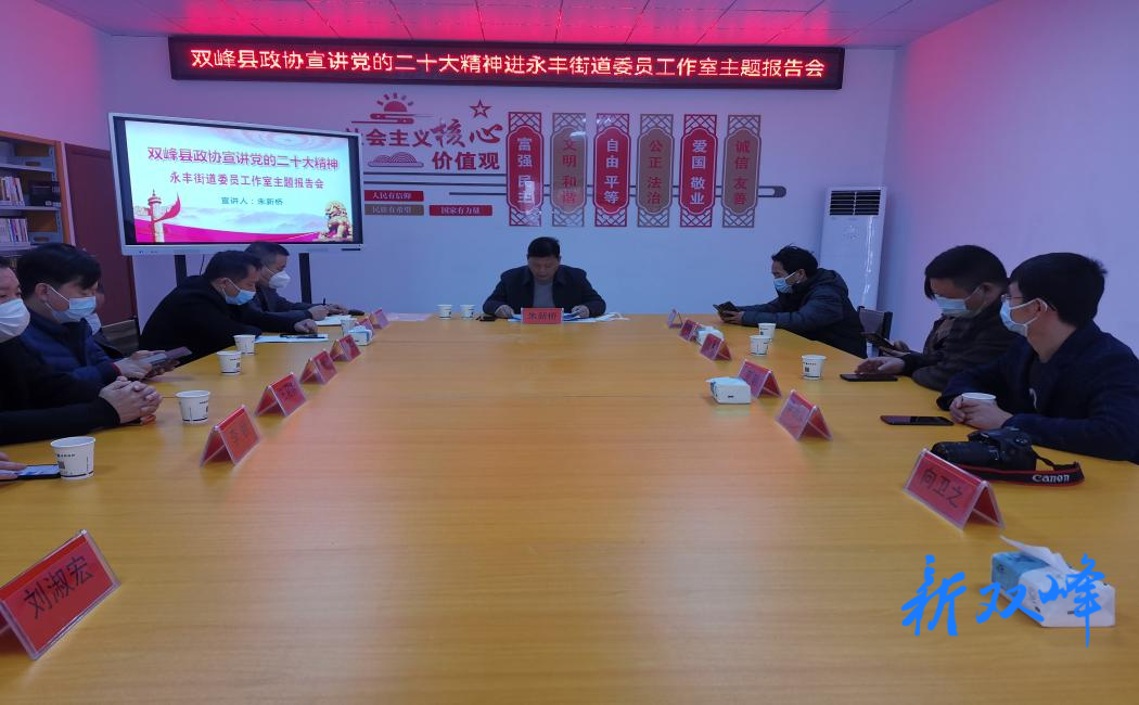 县领导到永丰街道委员工作室宣讲党的二十大精神