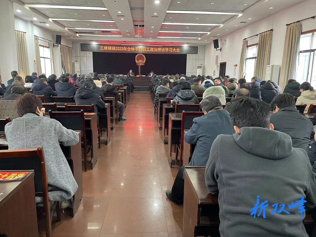 三塘铺组织全体干部职工开展政治理论学习