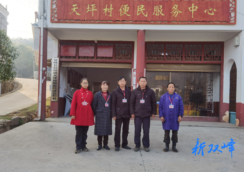 亮身份勇担当：荷叶镇天坪村村两委实行挂牌上岗