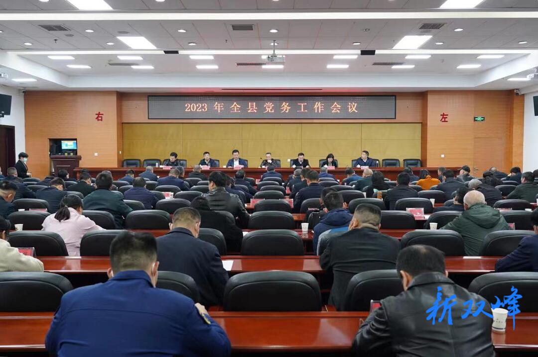 雙峰縣召開2023年黨務工作會議 彭石清作講話   李基聯主持