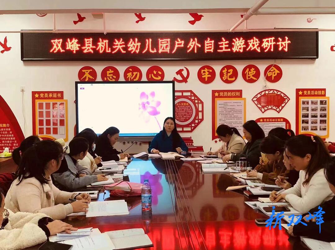 双峰县机关幼儿园开展户外自主游戏研讨活动
