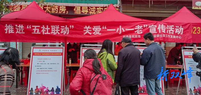 杏子铺镇社工站开展“推进五社联动，关爱一小一老”宣传周活动