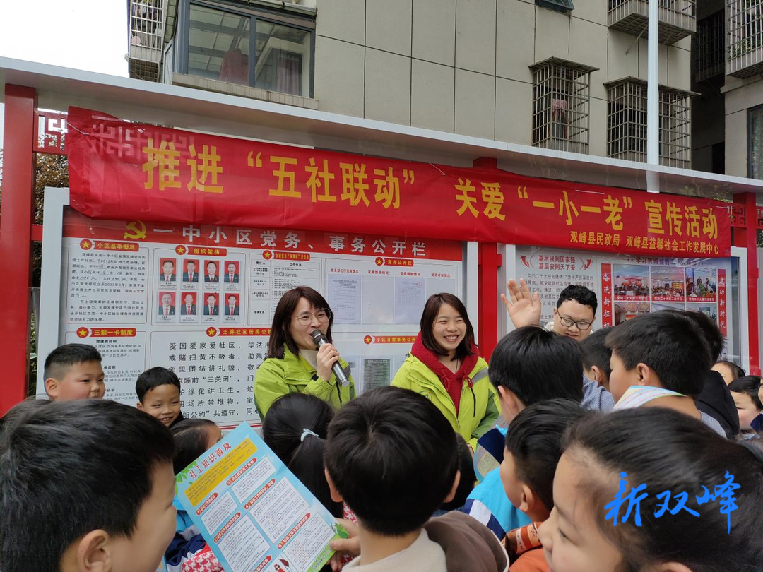 双峰县开展“推进五社联动  关爱一小一老”社工主题宣传活动