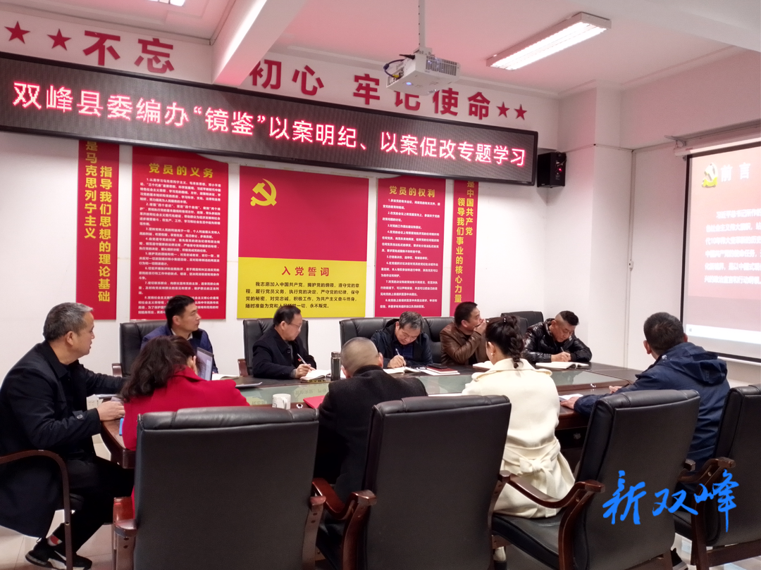 双峰县委编办举办“‘镜鉴’以案明纪、以案促改”专题学习教育讲座