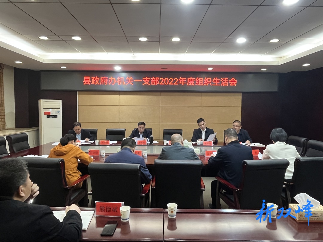 李基联以普通党员身份参加县政府办机关支部组织生活会并讲党课