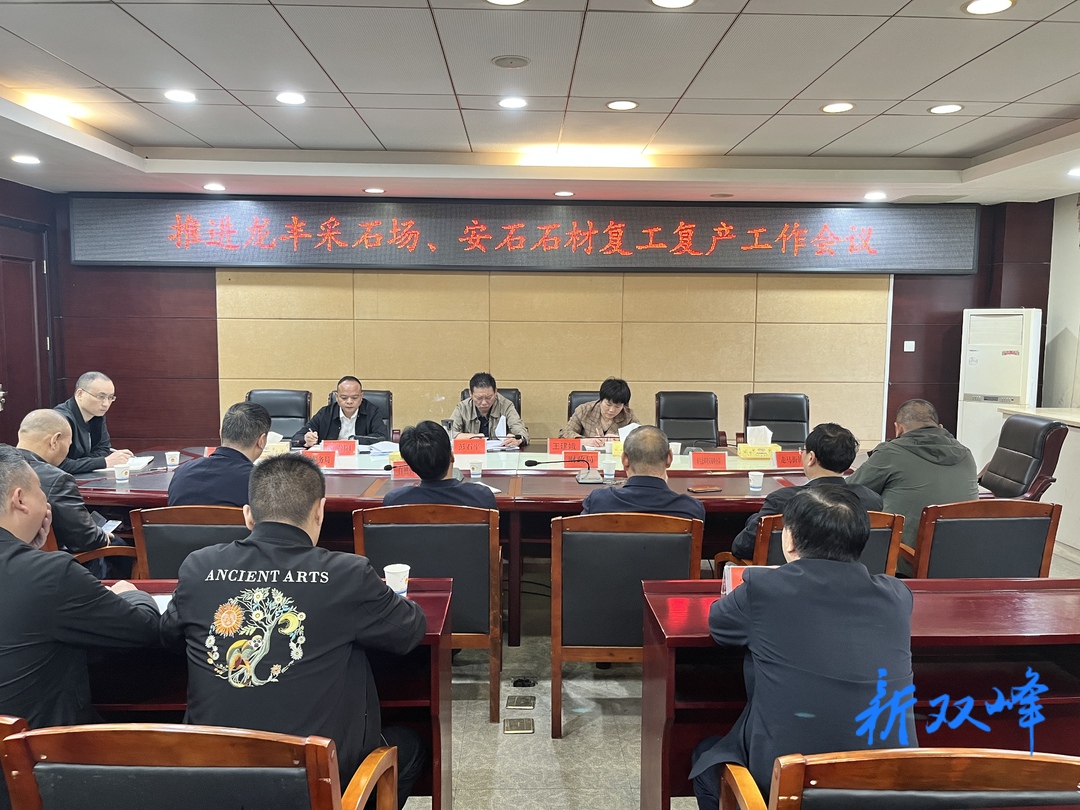 双峰县召开推进龙丰采石场、安石石材复工复产工作会议
