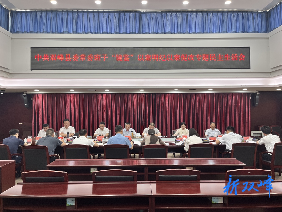 双峰县委常委班子召开“镜鉴”以案明纪以案促改专题民主生活会