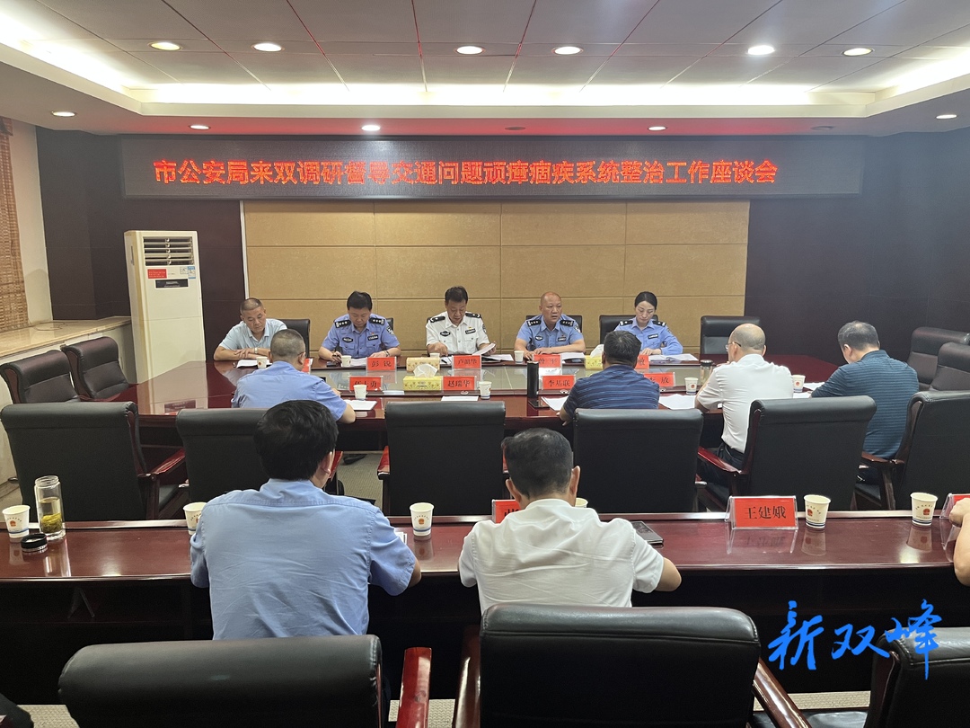 市公安局来双峰督导交通问题顽瘴痼疾系统整治工作
