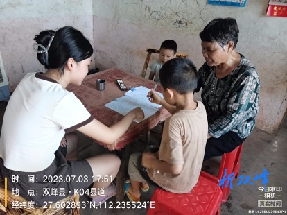 杏子铺镇合塘学校开展暑期防溺水家访活动