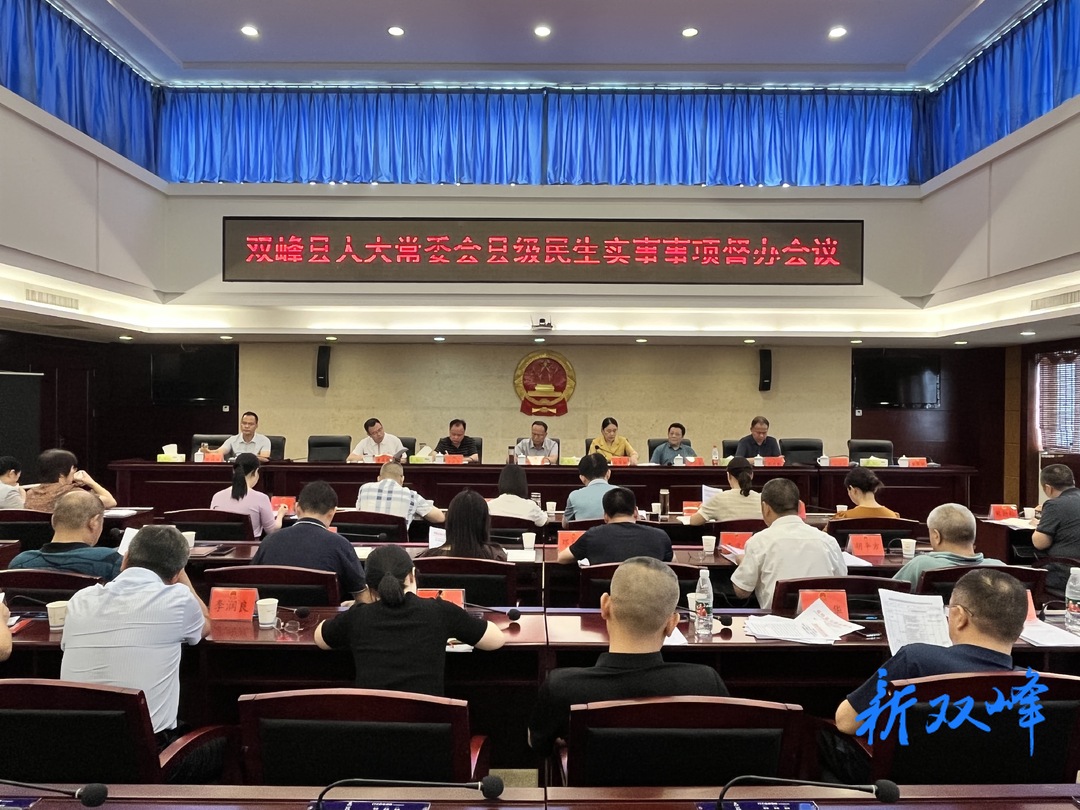 双峰县人大大常委会召开县级民生实事事项督办会议