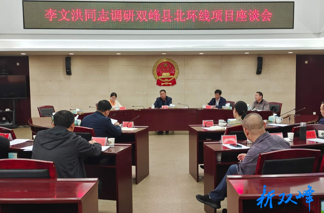 市人大常委会党组成员、副主任李文洪调度双峰县北环线项目建设情况