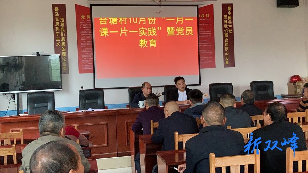 杏子铺镇合塘村党支部开展“一月一课一片一实践”主题党日暨第三季度党课活动