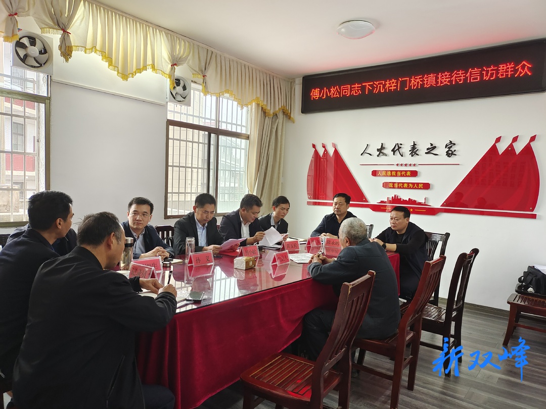 傅小松到梓门桥镇下访接访