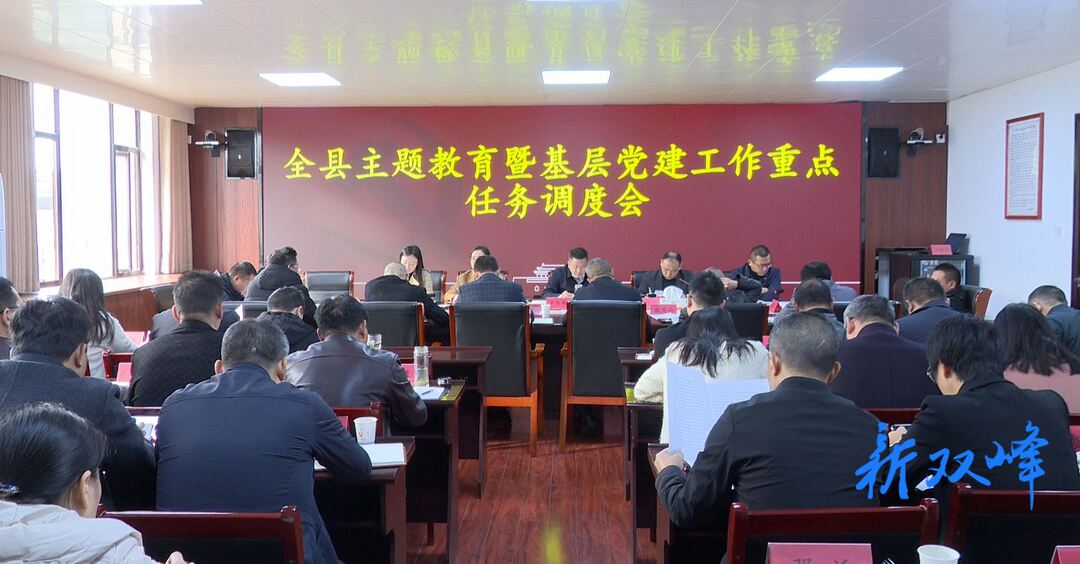 双峰县召开主题教育暨基层党建工作重点任务调度会