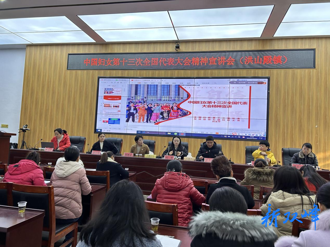 洪山殿镇组织学习中国妇女第十三次全国代表大会精神