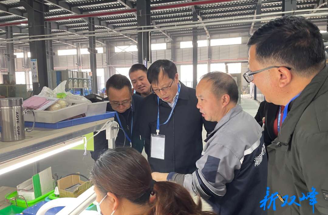 市重点建设项目领导小组来双峰考评重点建设项目推进工作