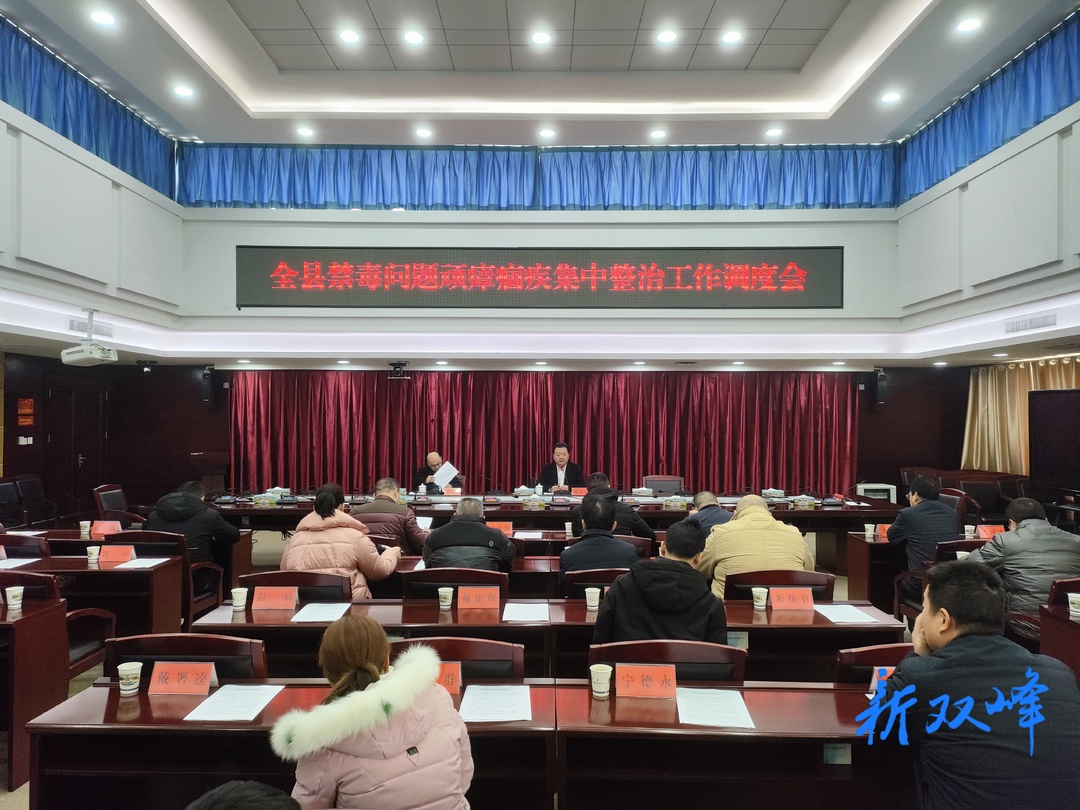 戴志雄主持召开全县禁毒顽瘴痼疾集中整治工作调度会
