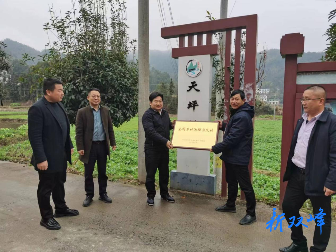 双峰县举行“全国乡村治理示范村”授牌仪式